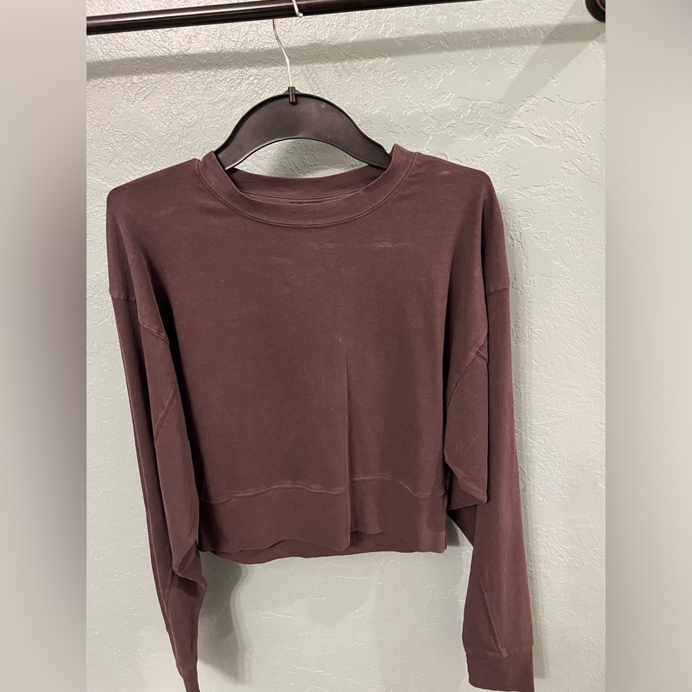Women's Brown Long Sleeve Top